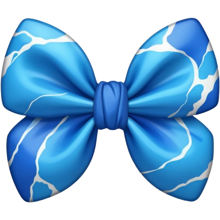 marble blue bow emoji