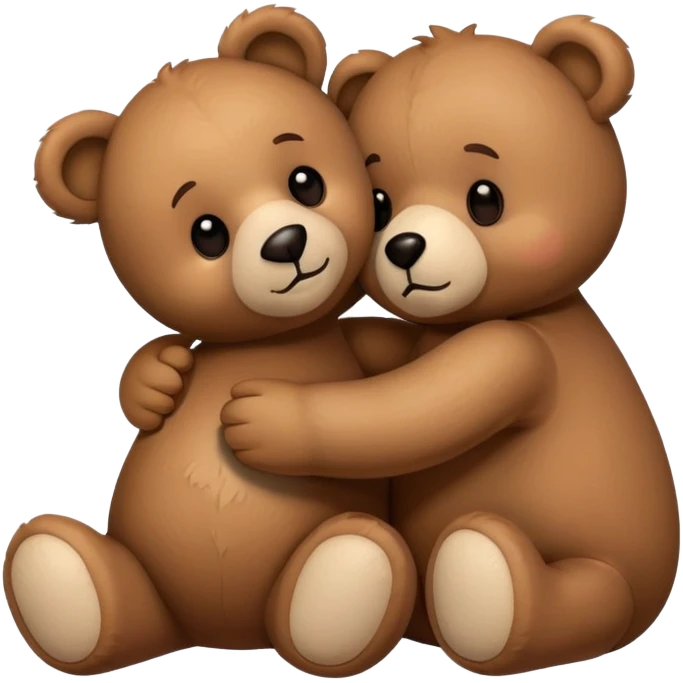 Teddy hugging another teddy emoji