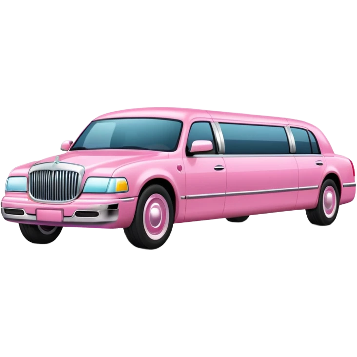 Pink limousine car emoji