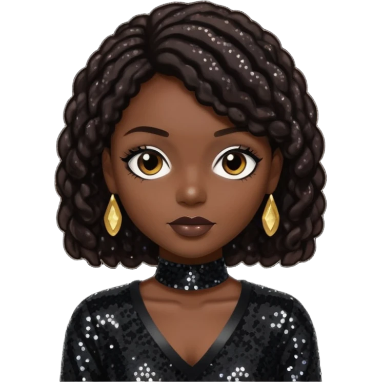 K-Ci from Jodeci/K-Ci & JoJo with dark brown, black sequin outfit emoji