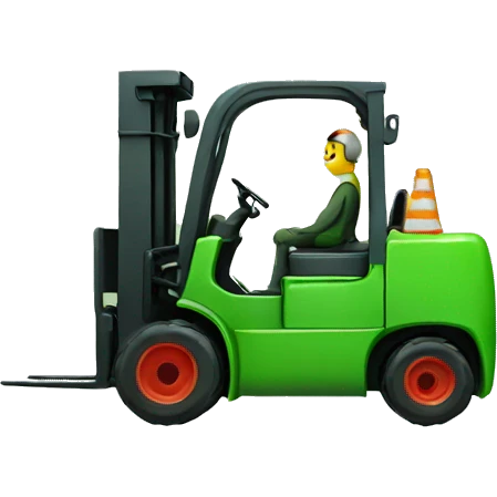 Green forklift emoji