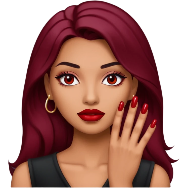 baddie with nails emoji