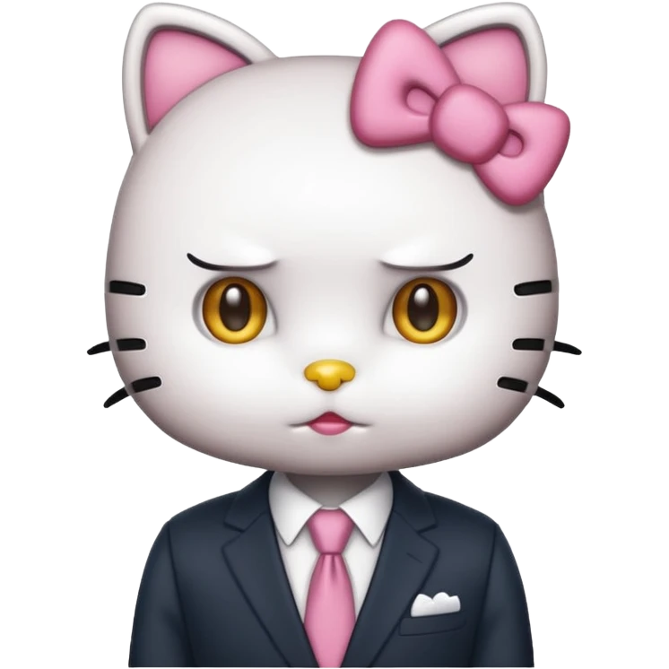 Hello kitty CIA agent emoji