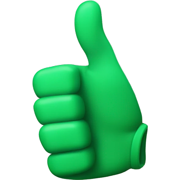 green hand thumbs up emoji