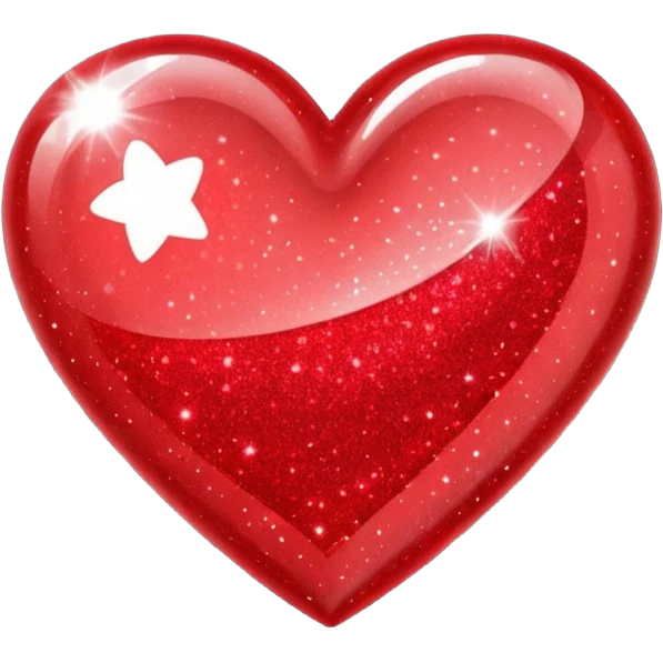 Glitter heart emoji