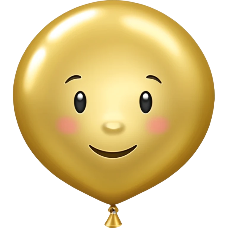 gold balloon with no face emoji