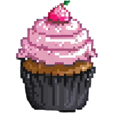 cupcake with pink icing emoji