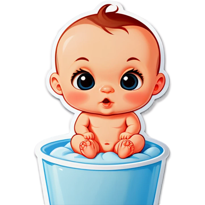 A cute baby emoji