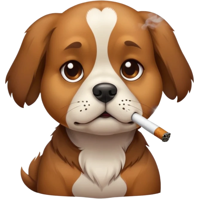 Dog smoking  emoji