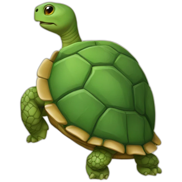 Une tortue tueuse emoji