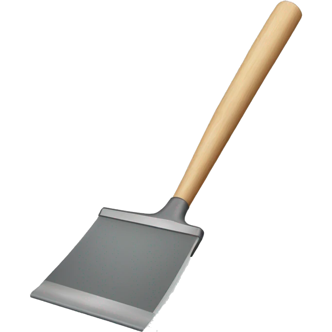 squeegee with long wooden handle emoji