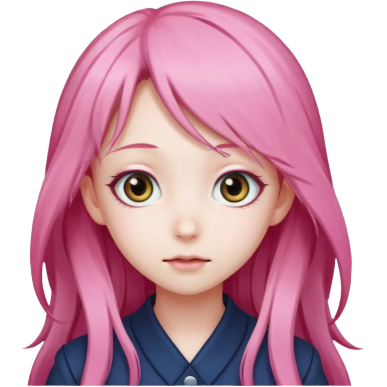Anime girls with long pink hair emoji