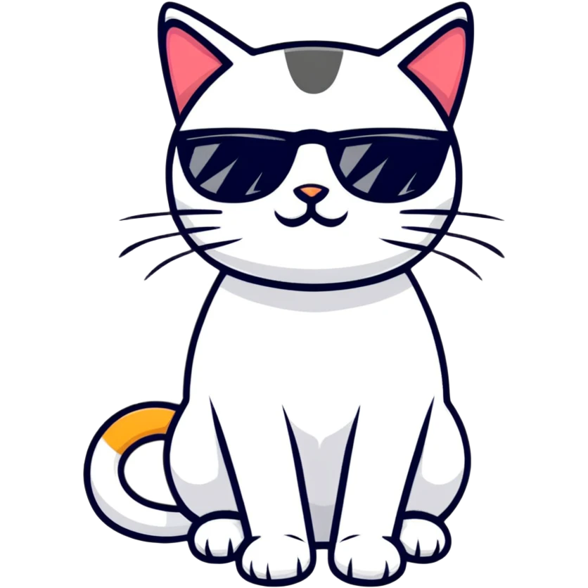 Cat with sunglasses emoji