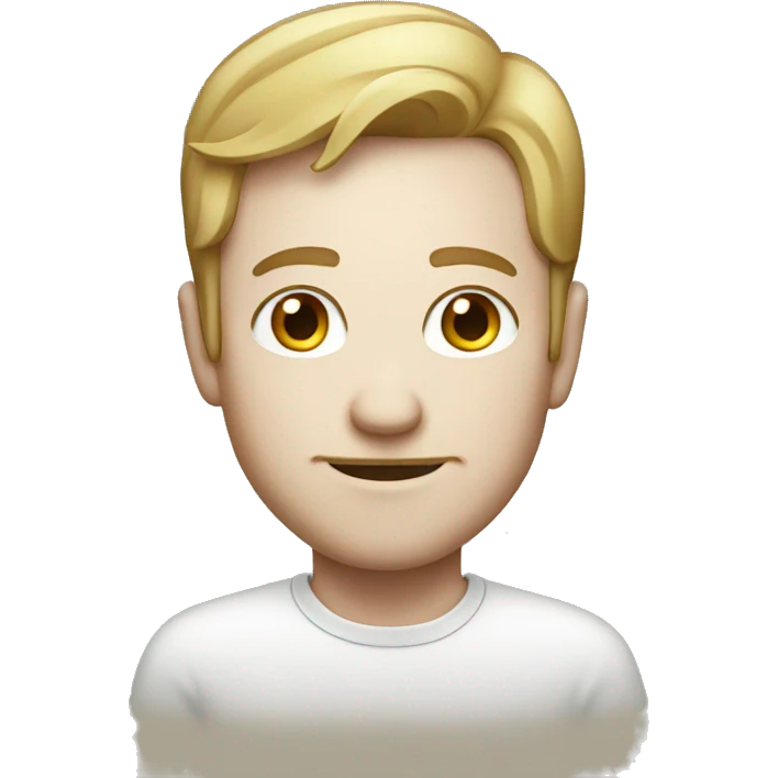 white man with four leaf clover emoji