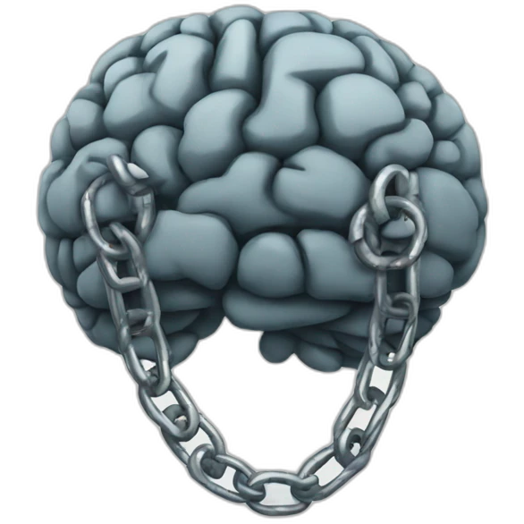 chained brain emoji