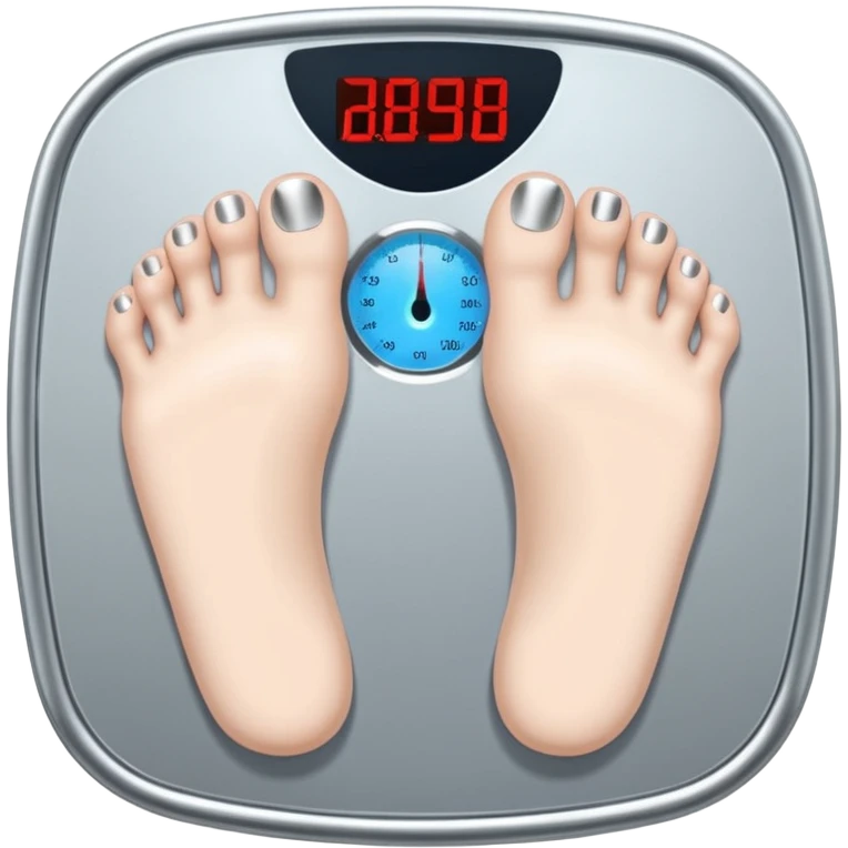 feet on digital scales emoji