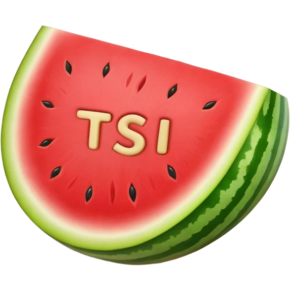 ik wil een watermeloen met tekst erin TSI emoji emoji