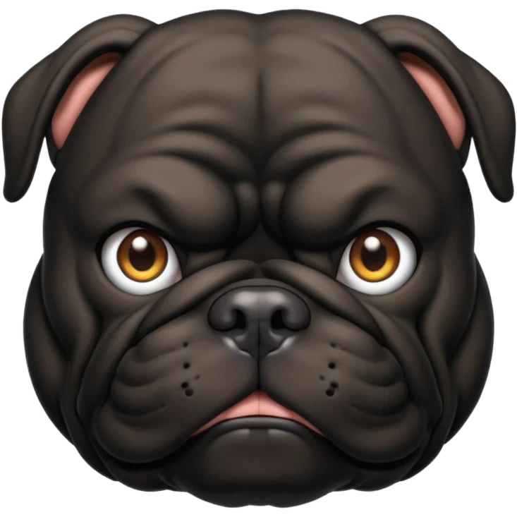 black bulldog Y3 emoji