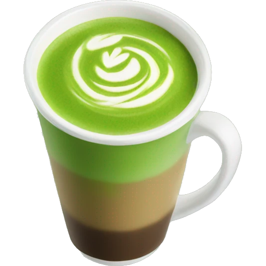 Una matcha latte frío emoji