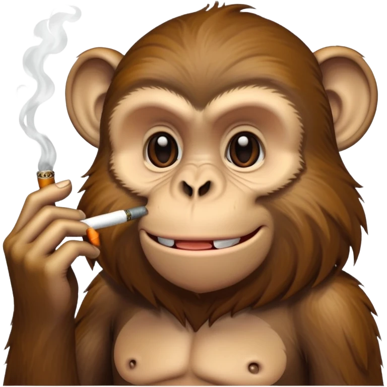 monkey smoking a cigarette  emoji