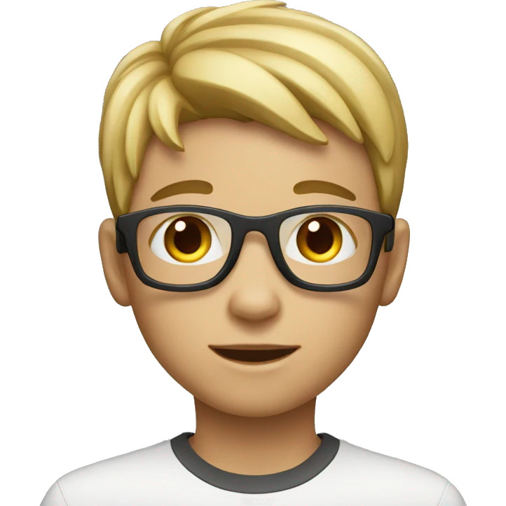 boy using apple vision pro emoji