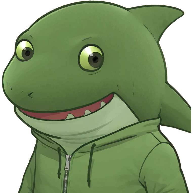Shark with a hoodie  emoji