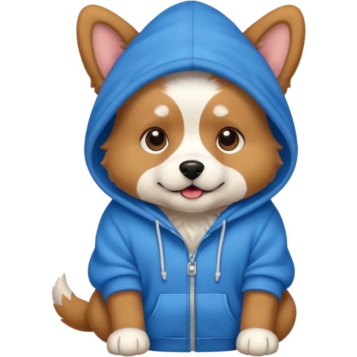 Dog wearing a hoodie  emoji