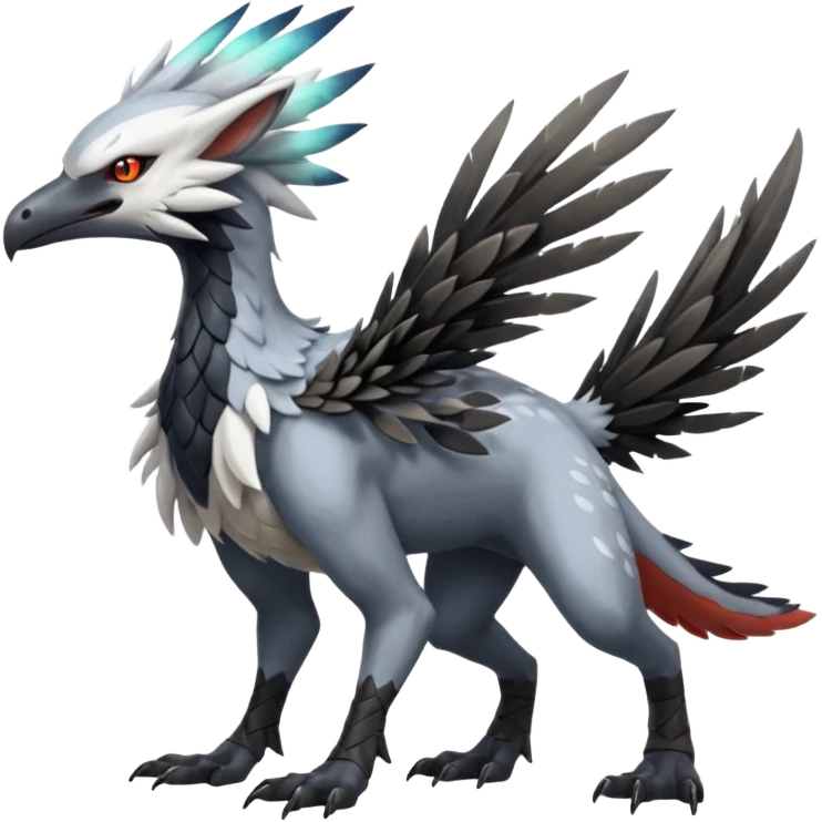 Silvally-Nargacuga-Trico-fusion-animal-hybrid-creature, full body emoji
