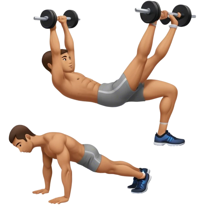 side-view man weighted glute-bridges emoji