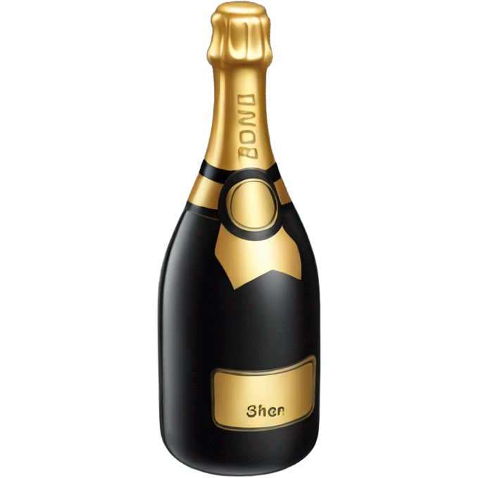 Black champagne bottle  emoji