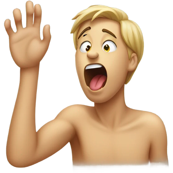 Yawning with hand over mouth emoji emoji