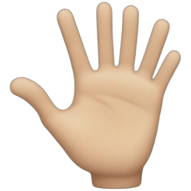 palm of hand open for only one finger emoji