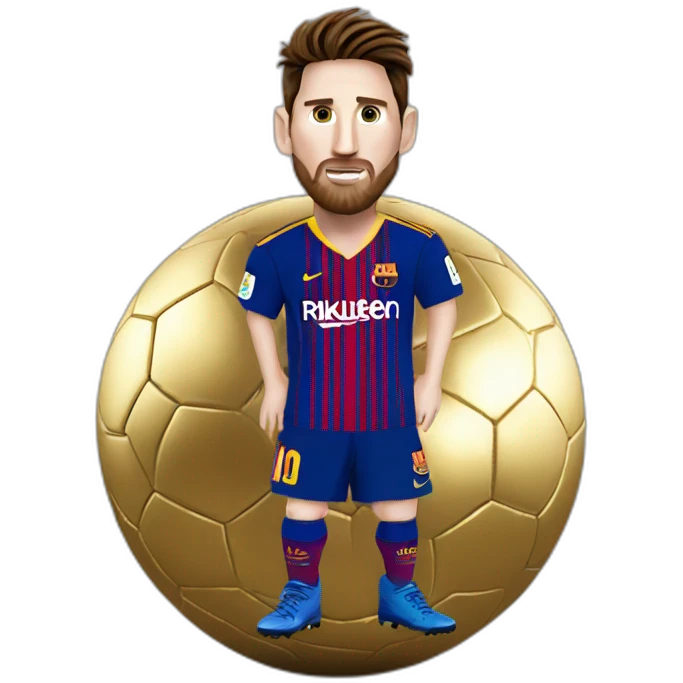 leo messi golden ball emoji
