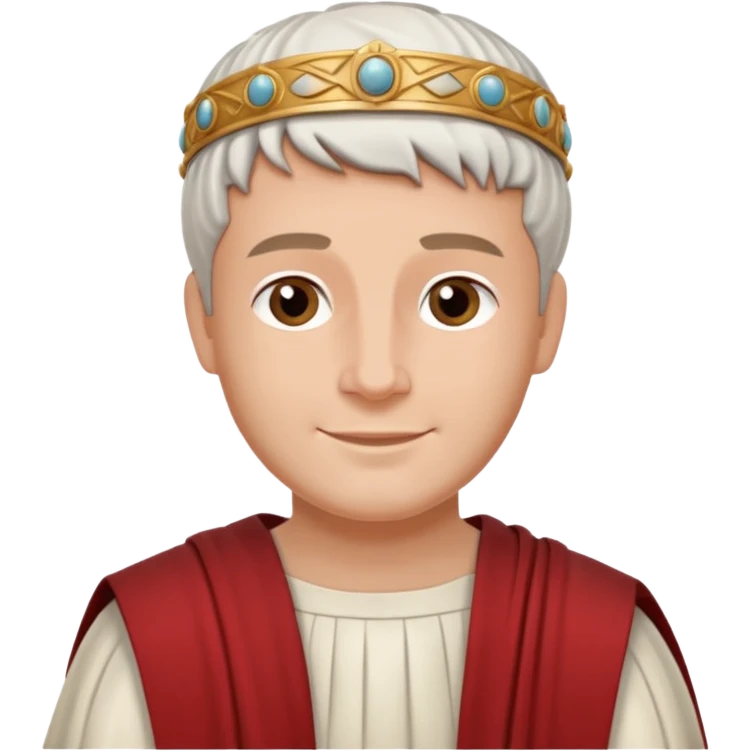 Necesito que hagas un dibujo estilo Soft cartoon illustration de poncio pilato emoji