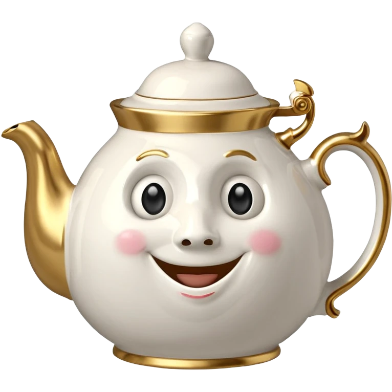 A character from the fairy tale Beauty and the Beast: Mrs. Potts, the lady who was turned into a teapot and retains the teapot's original form. emoji