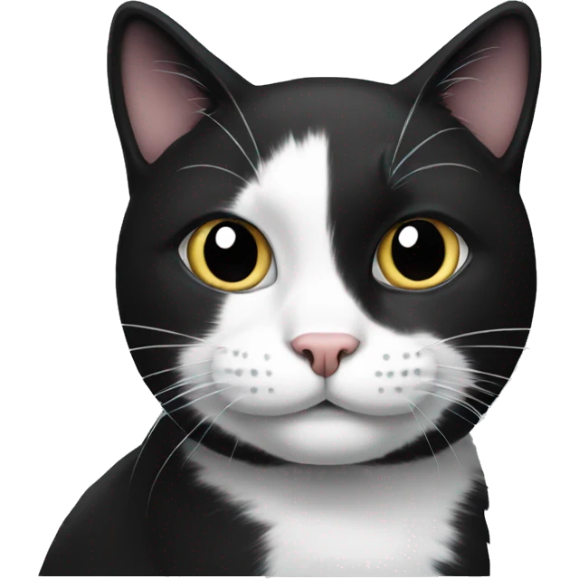 Black and white cat emoji