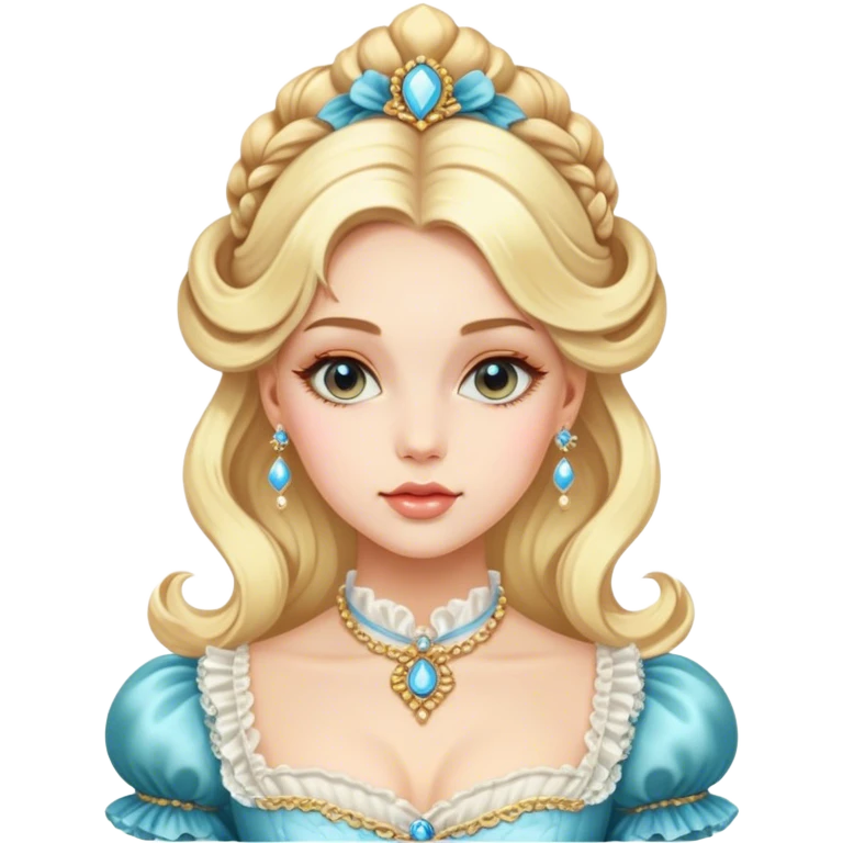 blonde luxury model rococo emoji