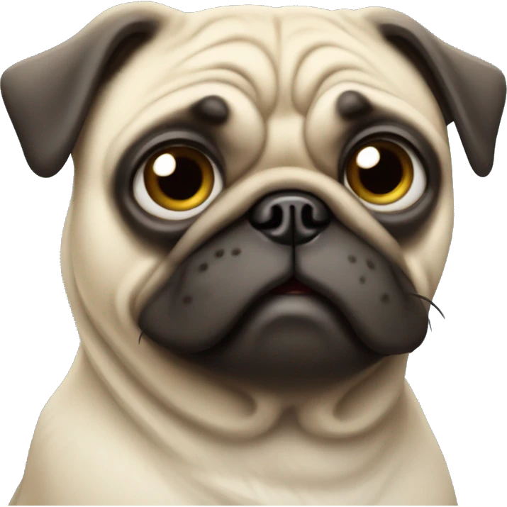 Golfing pug emoji