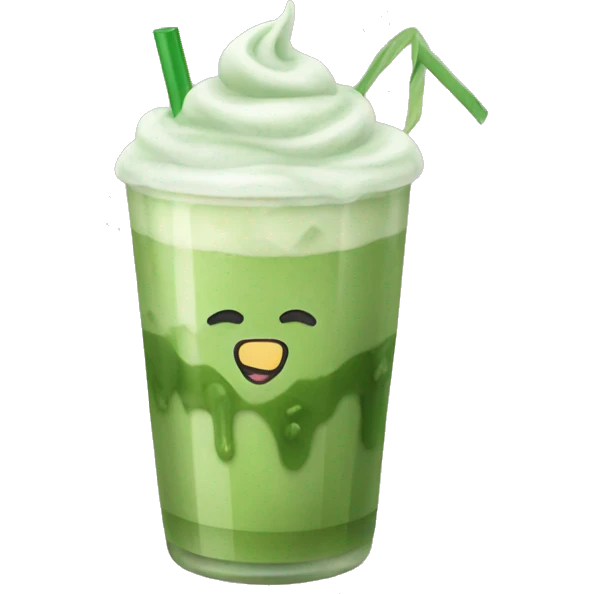 Iced matcha latte emoji