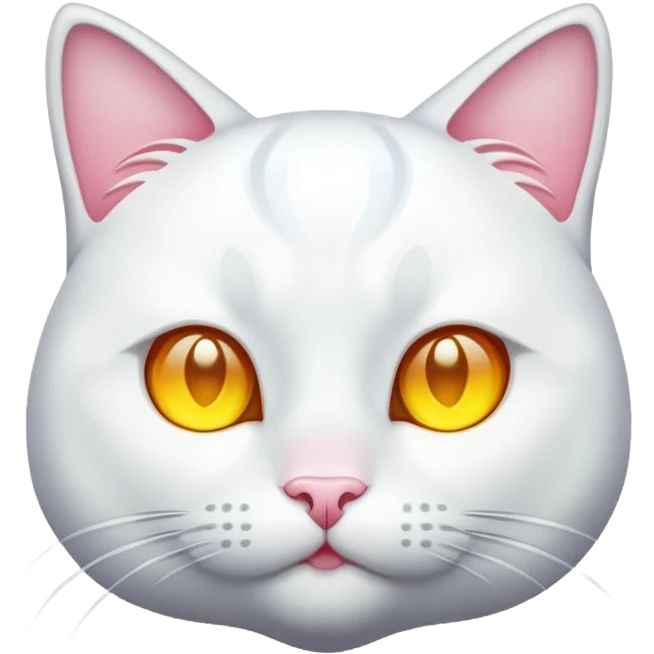 white cat luminous emoji