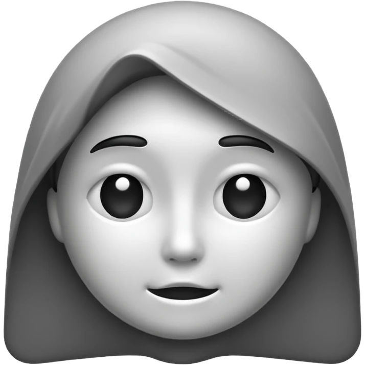 🤫 turn this emoji in black and white emoji
