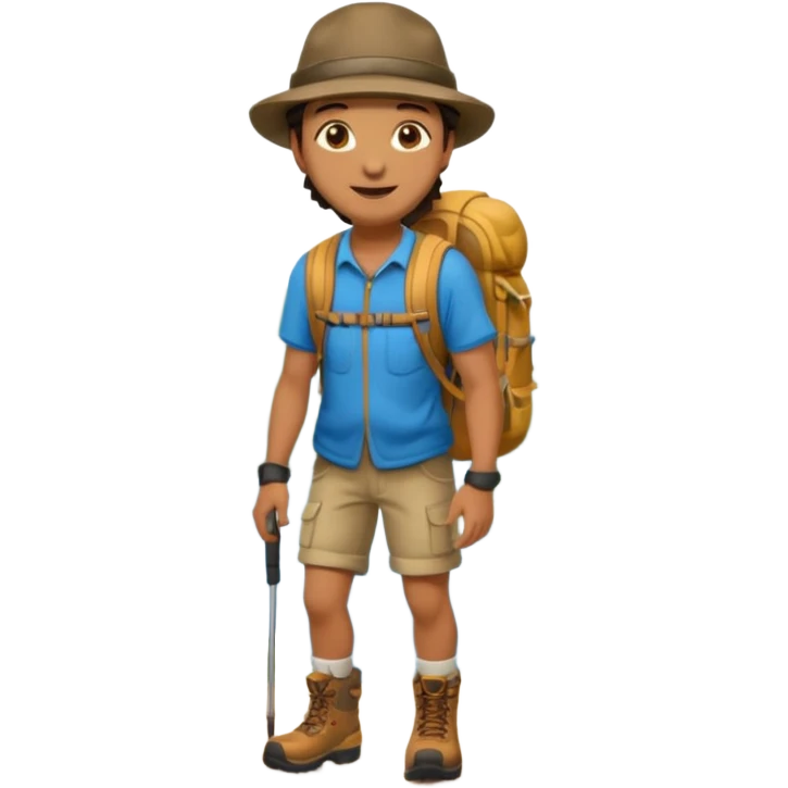 Hiker with backpack emoji