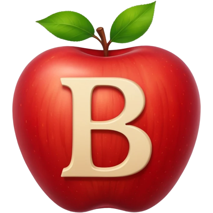 Empty apple like o with letter B in the midlle emoji