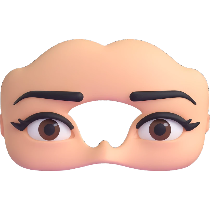 floating eyebrows, no face emoji