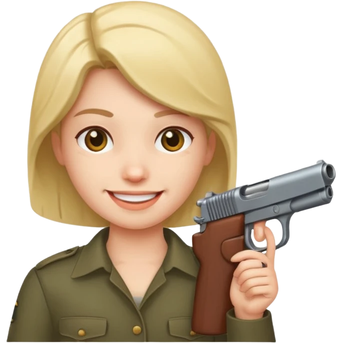 gun to head person smiling emoji