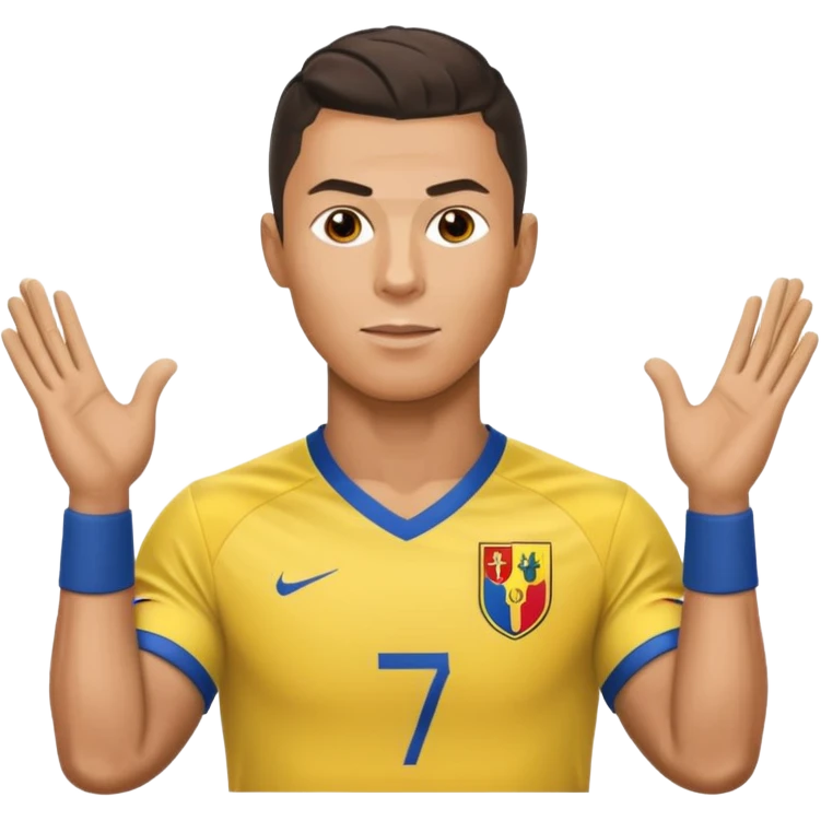 Cristiano ronaldo in Romanian jersey emoji