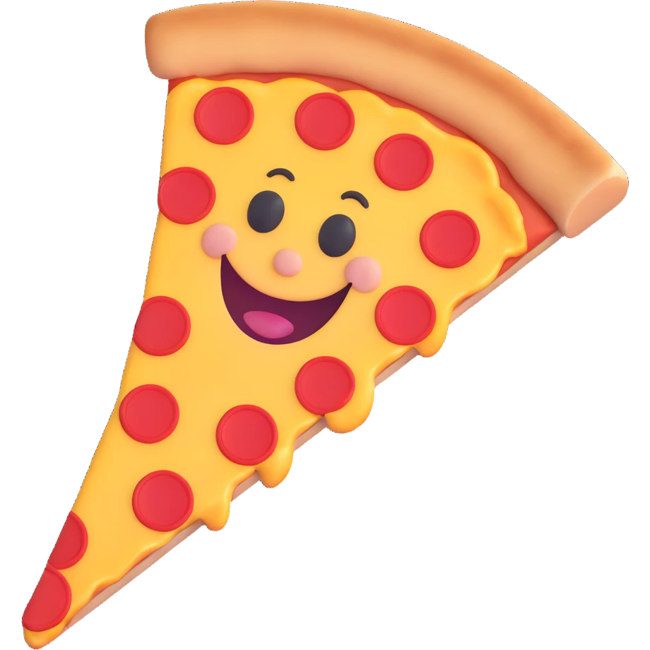 a smiling pizza slice emoji