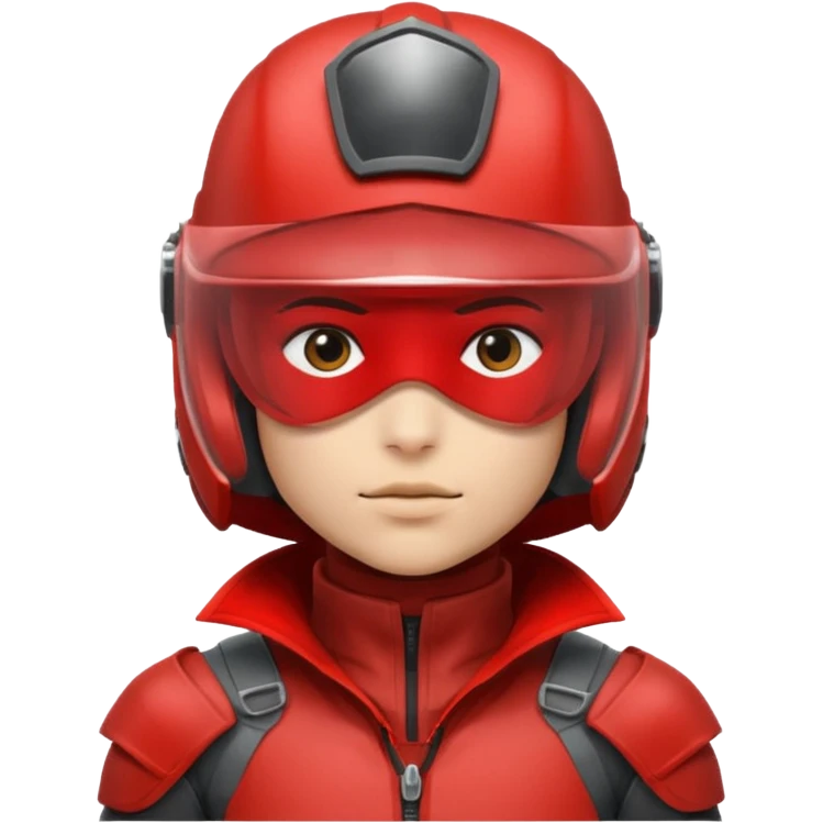 redhood with helmet and visor emoji