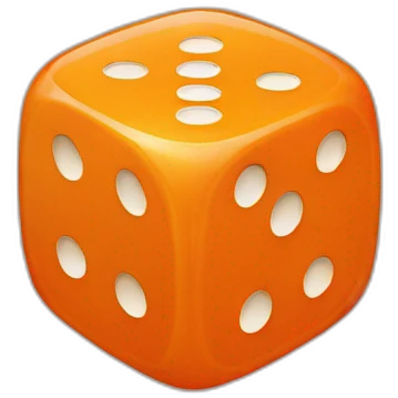 orange dice emoji