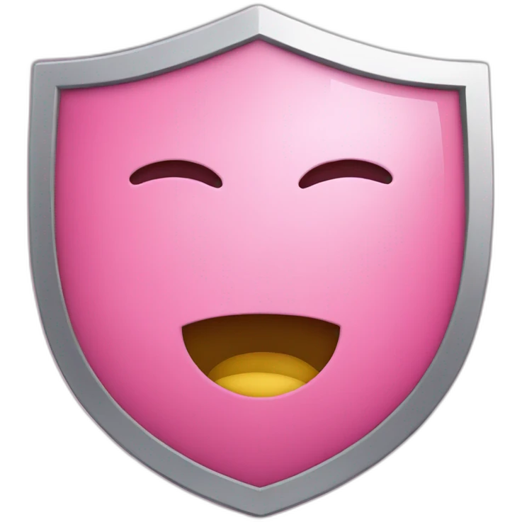 cartoon video game on a pink shield emoji